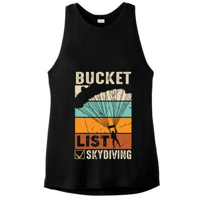 Parachute Jump Skydiver Instructor Bucket Lists Skydiving Ladies PosiCharge Tri-Blend Wicking Tank