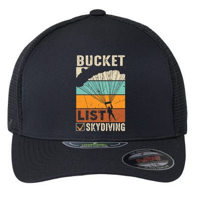Parachute Jump Skydiver Instructor Bucket Lists Skydiving Flexfit Unipanel Trucker Cap