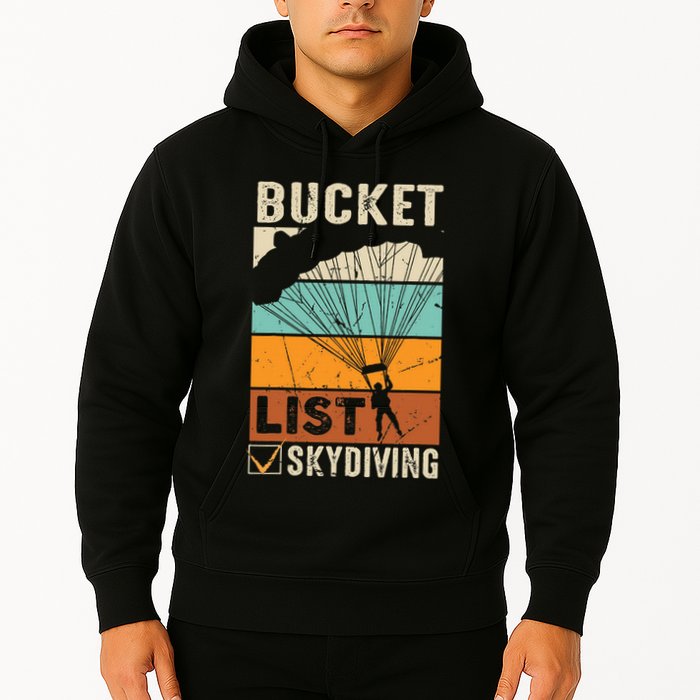 Parachute Jump Skydiver Instructor Bucket Lists Skydiving Hoodie