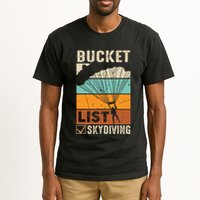 Parachute Jump Skydiver Instructor Bucket Lists Skydiving Tall T-Shirt