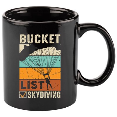 Parachute Jump Skydiver Instructor Bucket Lists Skydiving 11oz C Handle Ceramic Mug