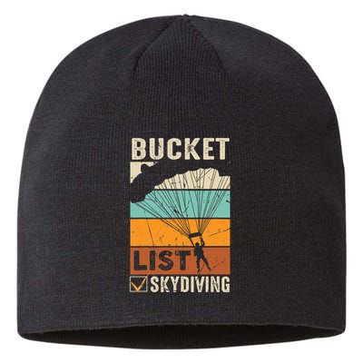 Parachute Jump Skydiver Instructor Bucket Lists Skydiving Sustainable Beanie