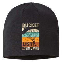 Parachute Jump Skydiver Instructor Bucket Lists Skydiving Sustainable Beanie