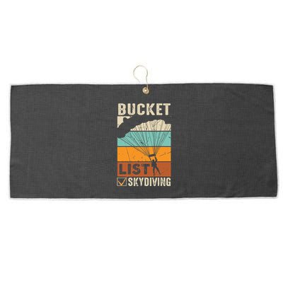 Parachute Jump Skydiver Instructor Bucket Lists Skydiving Large Microfiber Waffle Golf Towel