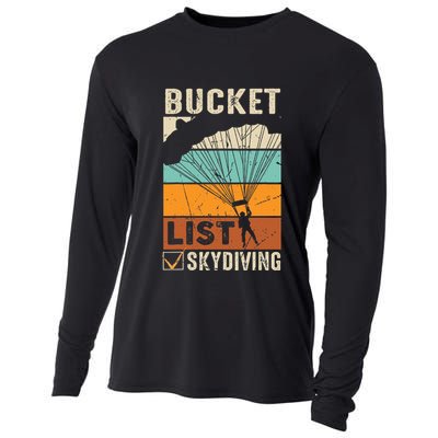 Parachute Jump Skydiver Instructor Bucket Lists Skydiving Cooling Performance Long Sleeve Crew