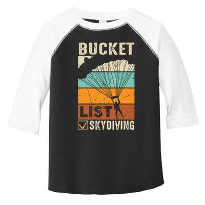 Parachute Jump Skydiver Instructor Bucket Lists Skydiving Toddler Fine Jersey T-Shirt