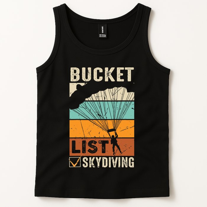Parachute Jump Skydiver Instructor Bucket Lists Skydiving Tank Top