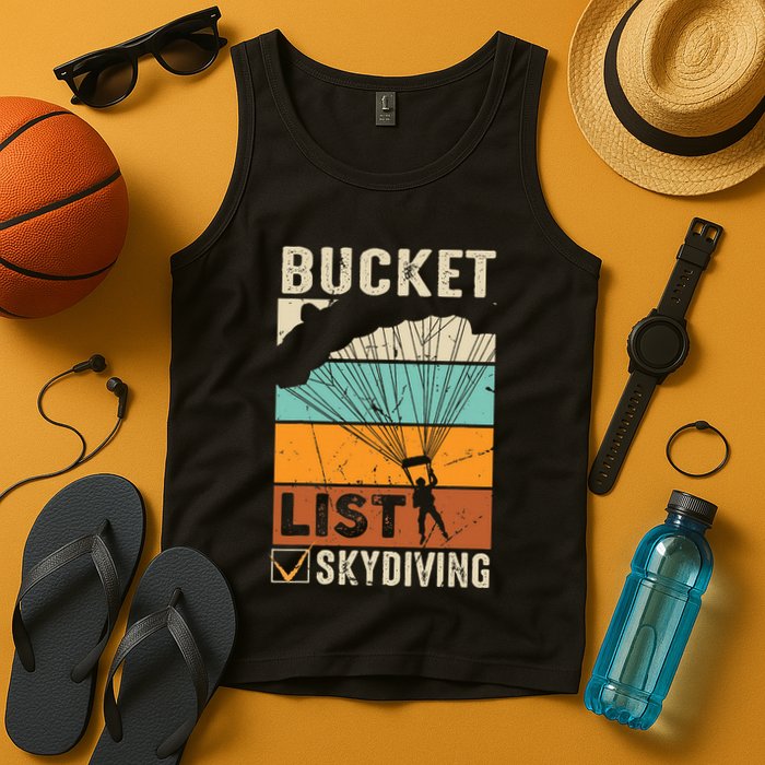 Parachute Jump Skydiver Instructor Bucket Lists Skydiving Tank Top
