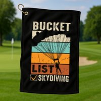Parachute Jump Skydiver Instructor Bucket Lists Skydiving Golf Towel