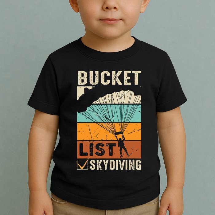 Parachute Jump Skydiver Instructor Bucket Lists Skydiving Toddler T-Shirt