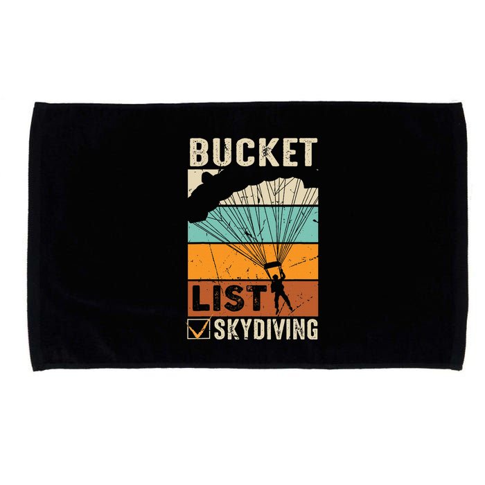 Parachute Jump Skydiver Instructor Bucket Lists Skydiving Microfiber Hand Towel