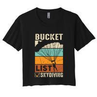 Parachute Jump Skydiver Instructor Bucket Lists Skydiving Crop Top