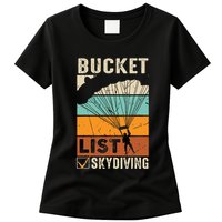 Parachute Jump Skydiver Instructor Bucket Lists Skydiving Womens T-Shirt