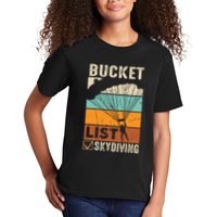 Parachute Jump Skydiver Instructor Bucket Lists Skydiving Kids T-Shirt