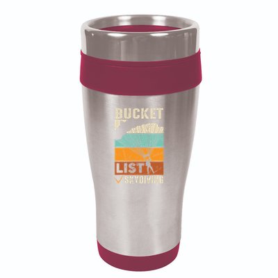 Parachute Jump Skydiver Instructor Bucket Lists Skydiving 16oz Travel Tumbler