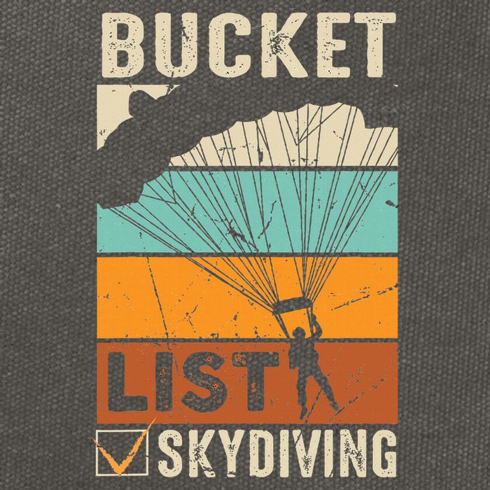 Parachute Jump Skydiver Instructor Bucket Lists Skydiving Cotton Canvas Backpack