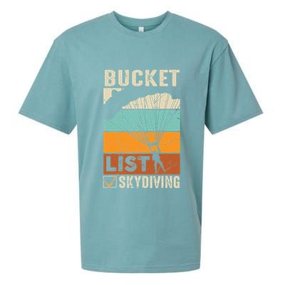 Parachute Jump Skydiver Instructor Bucket Lists Skydiving Sueded Cloud Jersey T-Shirt