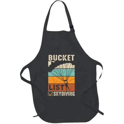 Parachute Jump Skydiver Instructor Bucket Lists Skydiving Full-Length Apron With Pockets