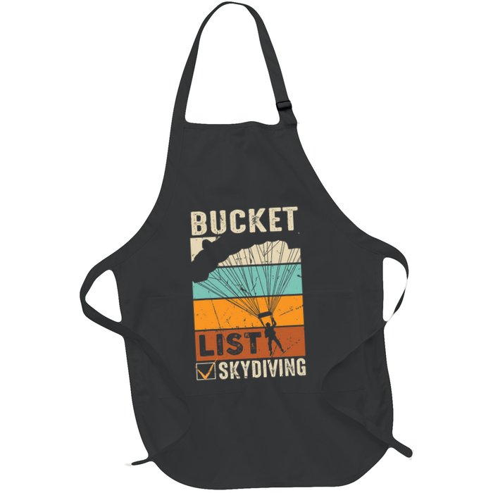 Parachute Jump Skydiver Instructor Bucket Lists Skydiving Full-Length Apron With Pockets