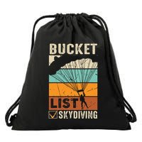 Parachute Jump Skydiver Instructor Bucket Lists Skydiving Drawstring Bag