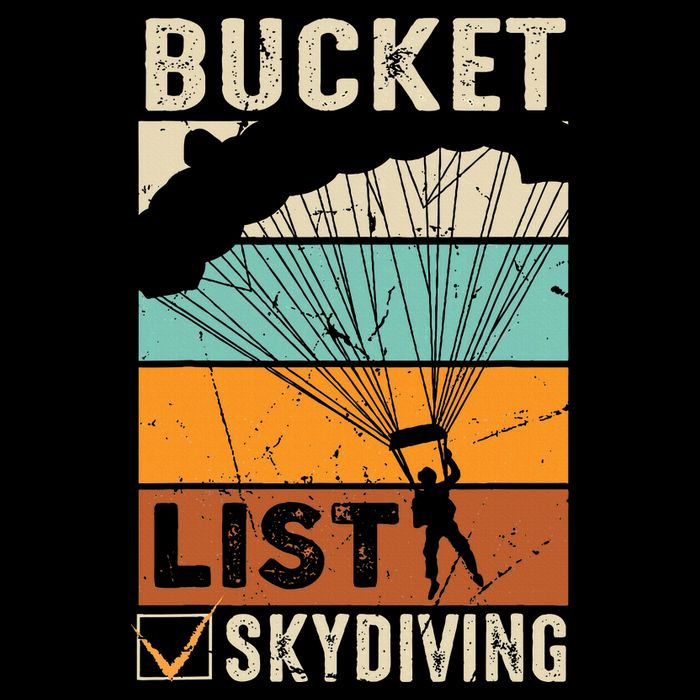 Parachute Jump Skydiver Instructor Bucket Lists Skydiving Drawstring Bag