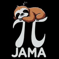 Pi Jama Sloth Pajama PJ 3.14 Pi Number Symbol Drawstring Bag