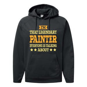 Painter Job Title Employee Funny Worker Profession Painter Performance Fleece Hoodie