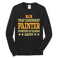 Painter Job Title Employee Funny Worker Profession Painter Tall Long Sleeve T-Shirt