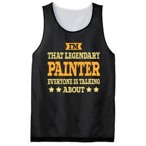 Painter Job Title Employee Funny Worker Profession Painter Mesh Reversible Basketball Jersey Tank