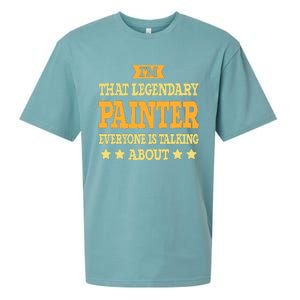 Painter Job Title Employee Funny Worker Profession Painter Sueded Cloud Jersey T-Shirt