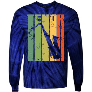 Perfect Jazz Tenor Saxophone Cool Brass Sax Musician Tie-Dye Long Sleeve Shirt