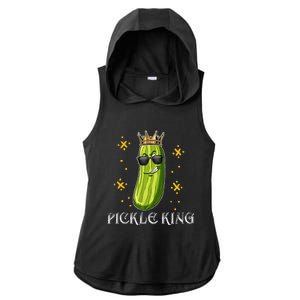 Pickle King Vegan Funny Cucumber Vegetable Pickles Lover  Ladies PosiCharge Tri-Blend Wicking Draft Hoodie Tank