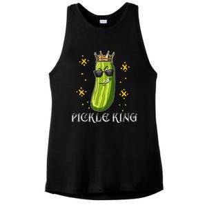 Pickle King Vegan Funny Cucumber Vegetable Pickles Lover  Ladies PosiCharge Tri-Blend Wicking Tank