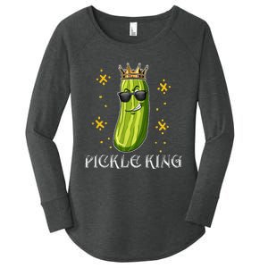 Pickle King Vegan Funny Cucumber Vegetable Pickles Lover  Women's Perfect Tri Tunic Long Sleeve Shirt