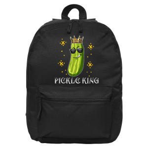 Pickle King Vegan Funny Cucumber Vegetable Pickles Lover  16 in Basic Backpack