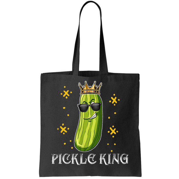 Pickle King Vegan Funny Cucumber Vegetable Pickles Lover  Tote Bag