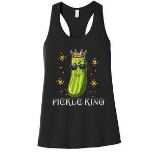 Pickle King Vegan Funny Cucumber Vegetable Pickles Lover  Women's Racerback Tank