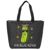 Pickle King Vegan Funny Cucumber Vegetable Pickles Lover  Zip Tote Bag