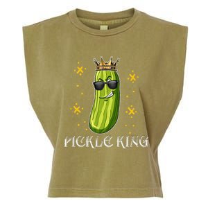 Pickle King Vegan Funny Cucumber Vegetable Pickles Lover  Garment-Dyed Women's Muscle Tee