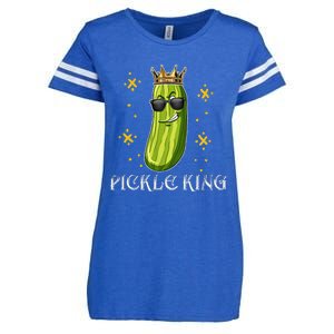 Pickle King Vegan Funny Cucumber Vegetable Pickles Lover  Enza Ladies Jersey Football T-Shirt