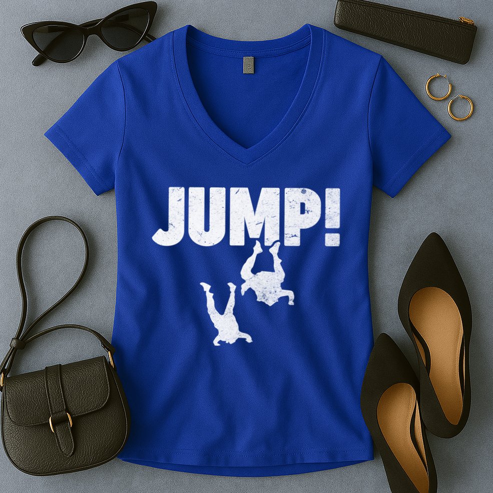 Parachute Jump Us Soldier Airborne Paratrooper Army Veteran Cool Gift Women's V-Neck T-Shirt
