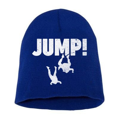 Parachute Jump Us Soldier Airborne Paratrooper Army Veteran Cool Gift Short Acrylic Beanie