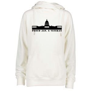 Proud Jan.6 Veteran Womens Funnel Neck Pullover Hood