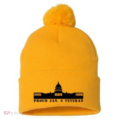 Proud Jan.6 Veteran Pom Pom 12in Knit Beanie