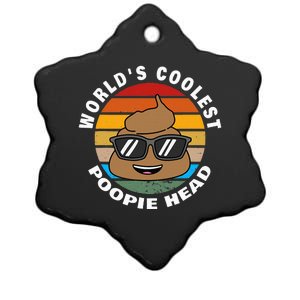 Poop Joke Worlds Coolest Poopie Head Ceramic Star Ornament