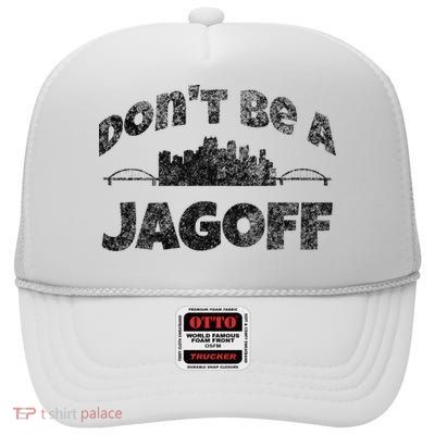 Pittsburgh Jagoff Yinz Funny Yinzer Steel City 412 Home High Crown Mesh Back Trucker Hat