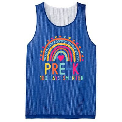 Pre K 100 Days Smarter Rainbow Teacher 100th Day Of School Gift Mesh Reversible Basketball Jersey Tank