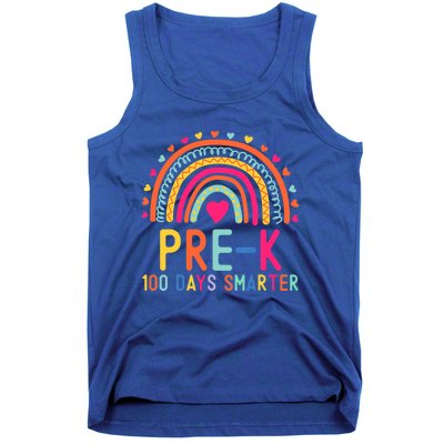 Pre K 100 Days Smarter Rainbow Teacher 100th Day Of School Gift Tank Top