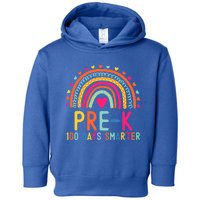 Pre K 100 Days Smarter Rainbow Teacher 100th Day Of School Gift Toddler Hoodie