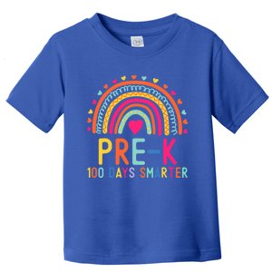 Pre K 100 Days Smarter Rainbow Teacher 100th Day Of School Gift Toddler T-Shirt